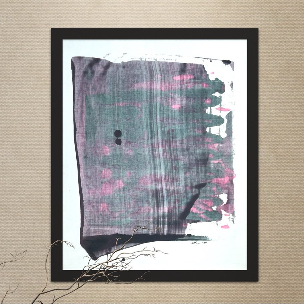 Abstract Gray and Pink Art Print | Modern Minimalist Wall Art | Neutral & Blush